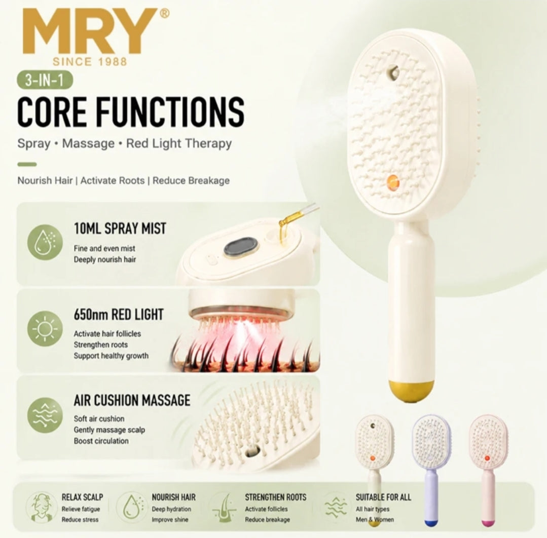 Electric Spray Air Cushion Massage Hair Brush | Mist Scalp Massager | Anti-Frizz Hair Comb | Rechargeable Hair Brush Pakistan⭐⭐⭐⭐⭐ (4.9/5) Ratings
