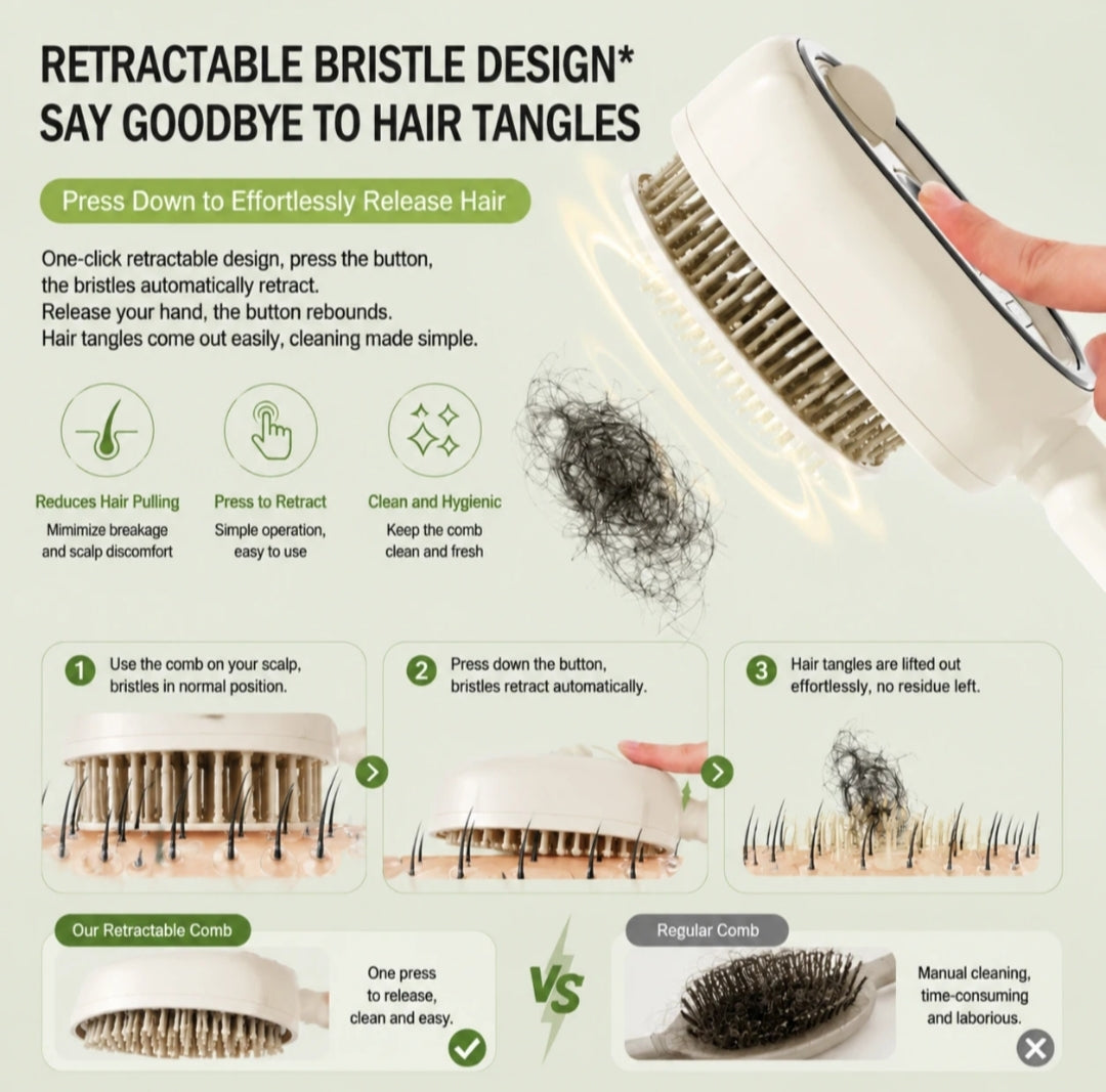 Electric Spray Air Cushion Massage Hair Brush | Mist Scalp Massager | Anti-Frizz Hair Comb | Rechargeable Hair Brush Pakistan⭐⭐⭐⭐⭐ (4.9/5) Ratings