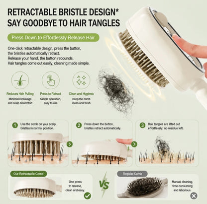 Electric Spray Air Cushion Massage Hair Brush | Mist Scalp Massager | Anti-Frizz Hair Comb | Rechargeable Hair Brush Pakistan⭐⭐⭐⭐⭐ (4.9/5) Ratings
